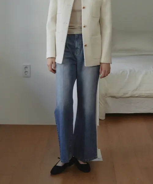 [ELLIOTI] Etta Boot-cut Denim Pants_2Color