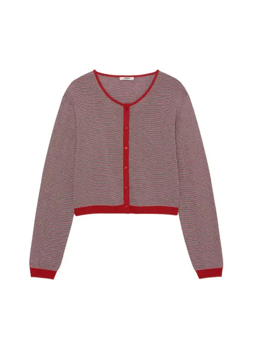 [GLOWNY] G SUMMER BREEZE CARDIGAN (RED)