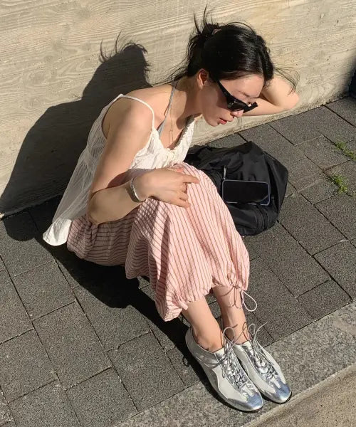[ROMANTIC MOVE] [ROMANTICMOVE x HANPPU] Ethos Low Mix Sneakers R26W200 (Silver) / [로맨틱무브 x 한삐우] 에테 로우 믹스 스니커즈 R26W200 (실버)