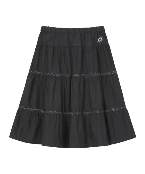[S'EST] Dot Line Skirt Black