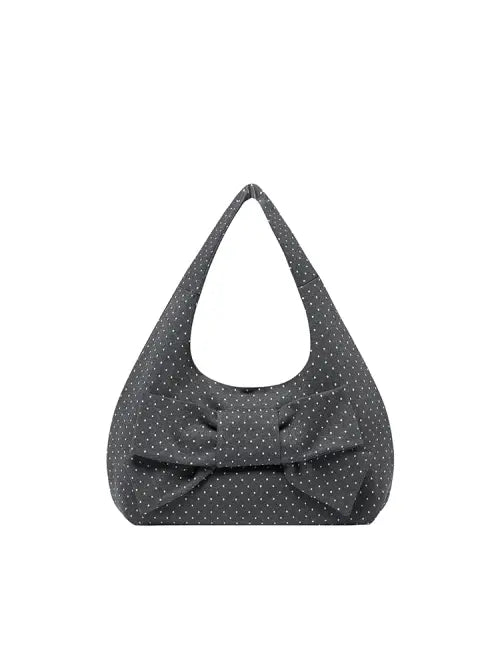 [SIO] DOT RIBBON SHOULDER BAG [GREY]