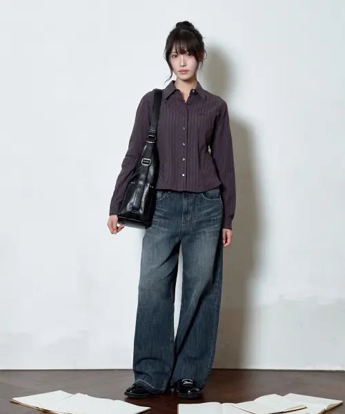 [ASON] FADE DENIM WASHING PANTS / BLUE
