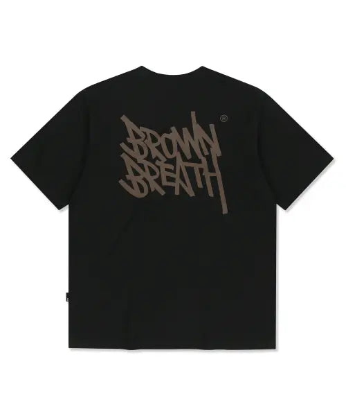 [BROWNBREATH] TAG TEE - BLACK