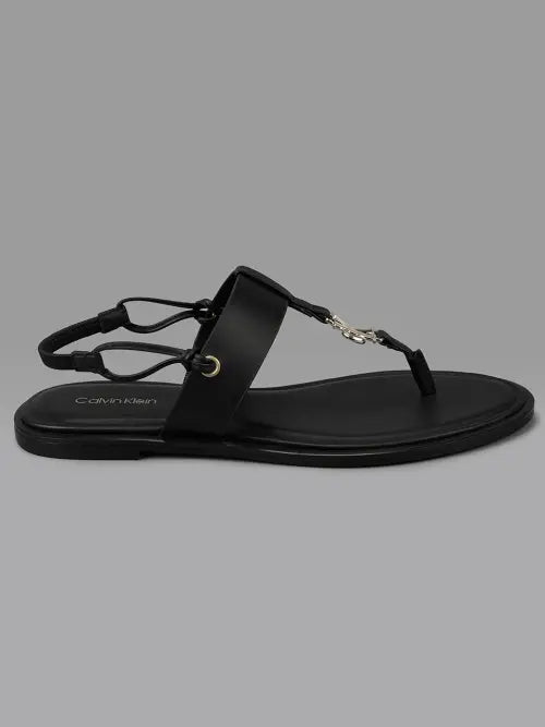 [CALVIN KLEIN JEANS] Women's Philomena Round Flat Thong Sandals HW02926 0GJ / 여성 필로메나 라운드 플랫 썽 샌들 HW02926 0GJ
