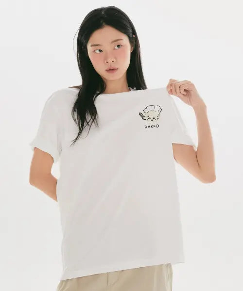 [SPAO] Munjakgwi Short Sleeve T-Shirt (Ivory) / [먼작귀] 반팔 티셔츠(IVORY)_SPRLG25U04