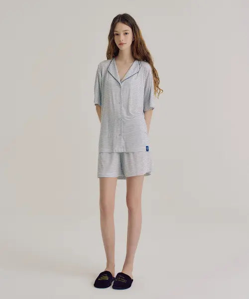 [ORCITE] Women's H038 Modern Sailor Short Sleeve Pajama Set / 여성 H038 모던세일러 반소매 파자마 세트