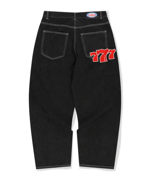 [WKNDRS] 777 DENIM PANTS (BLACK)