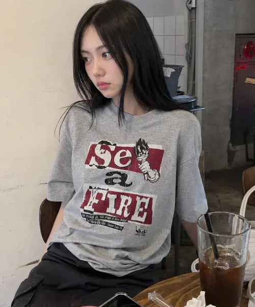 [IDWS] Set Fire T-Shirt Gray