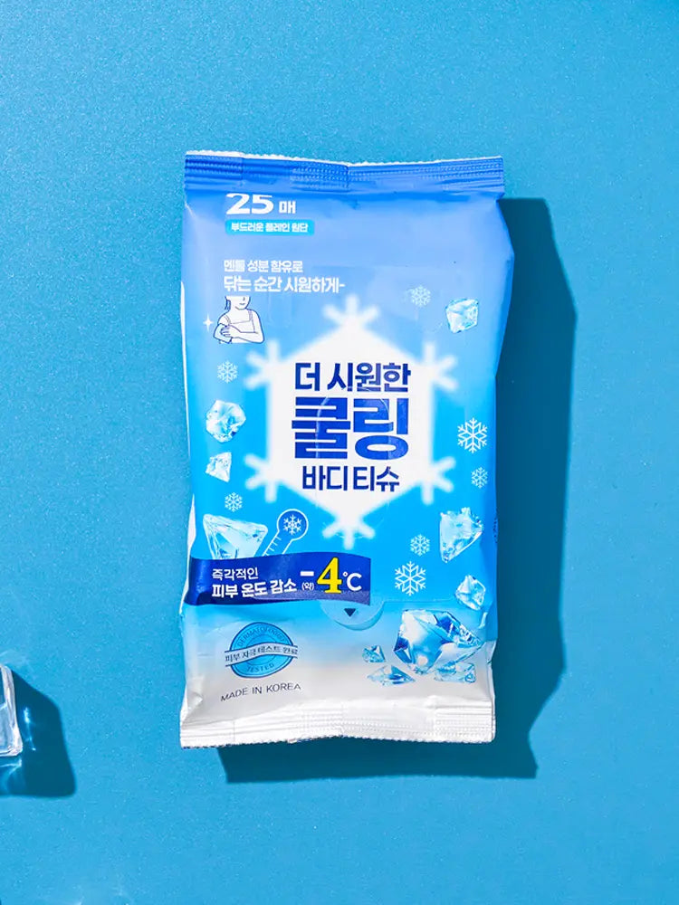 [DAISO] Cooling Wet Wipes (25 sheets) / 강력 쿨링 물티슈 25매입