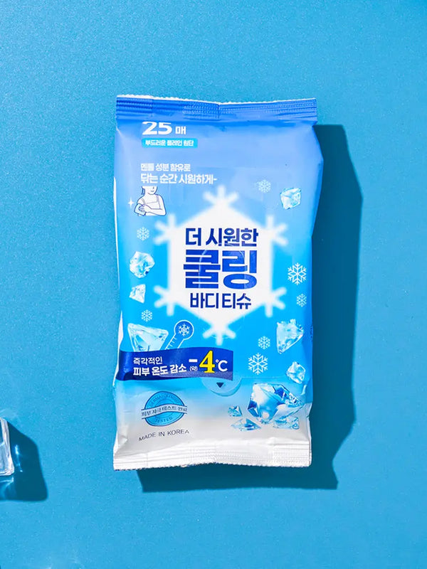 [DAISO] Cooling Wet Wipes (25 sheets) / 강력 쿨링 물티슈 25매입