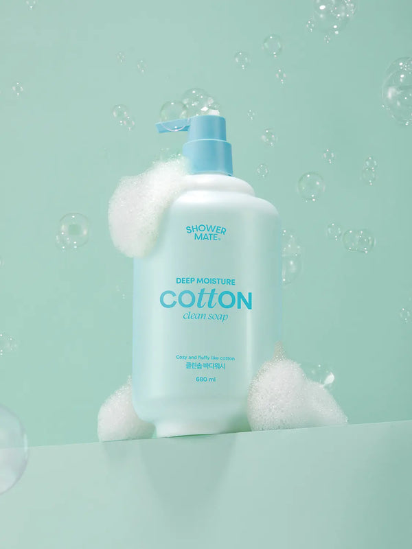 [DAISO] Clean Soap Shower Mate Deep Moisture Cotton Body Wash 680 ml / [클린솝]샤워메이트 딥모이스처 코튼 바디워시 680 ml