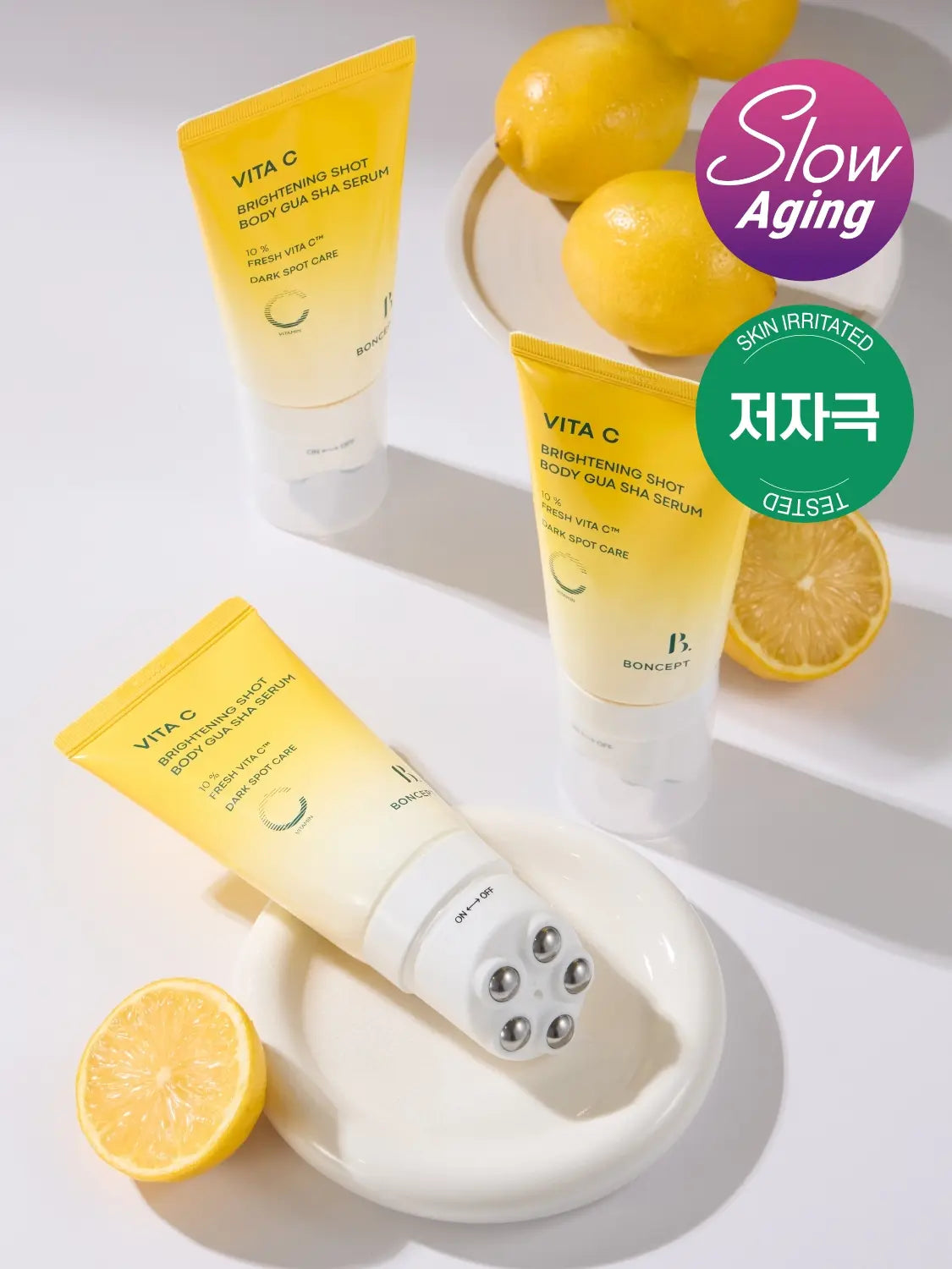 [Bonseul Skincare] Bonceup Vita C Whitening Shot Body Guasha Serum 100ml / 본셉 비타씨 미백샷 바디괄사 세럼 100 ml