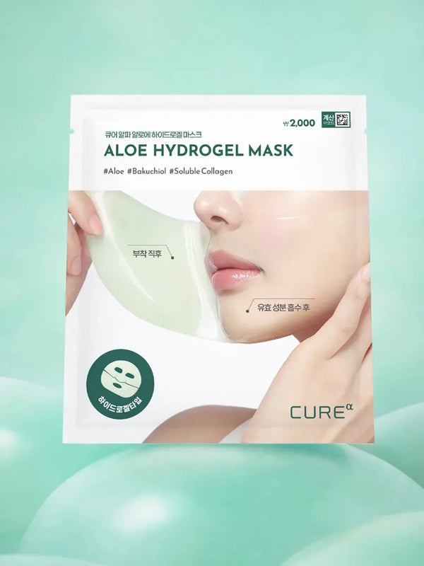 [Kim Jeong Moon Aloe] Kim Jeong Moon Aloe Cure Alpha Aloe Hydrogel Mask 1 Sheet / 김정문알로에 큐어알파 알로에 하이드로겔 마스크 1매
