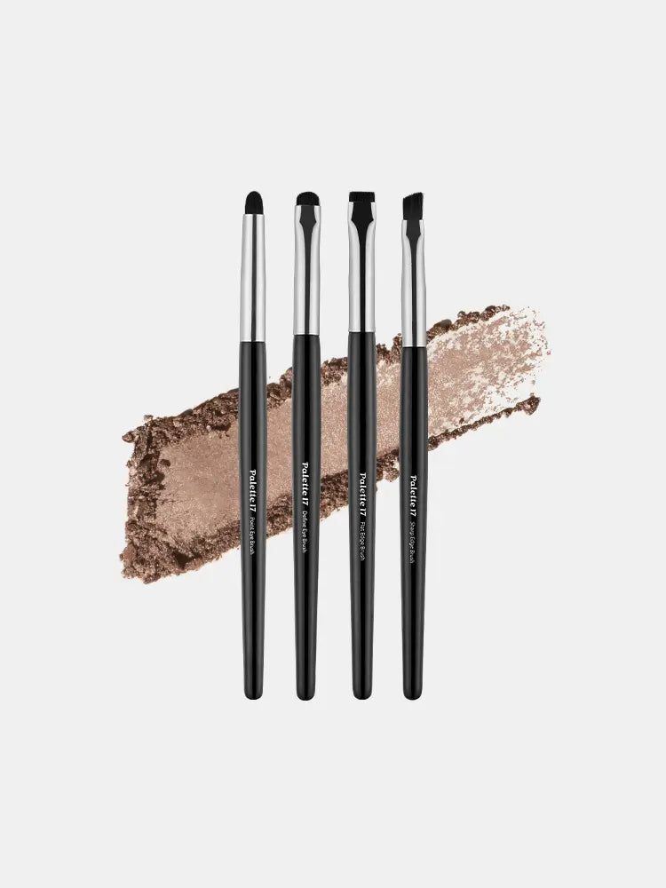 [DAISO] Palette17 Mini Eyebrow Brush Set (4 Pieces) / [디테일 눈매 표현] 팔레트17 미니 아이브러쉬 세트 4개입