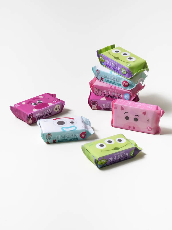 [DAISO] Disney Toy Story Portable Pocket Wet Wipes, 8 sheets x 8 packs / 디즈니 토이스토리 휴대용 포켓 물티슈 8매 X 8개입