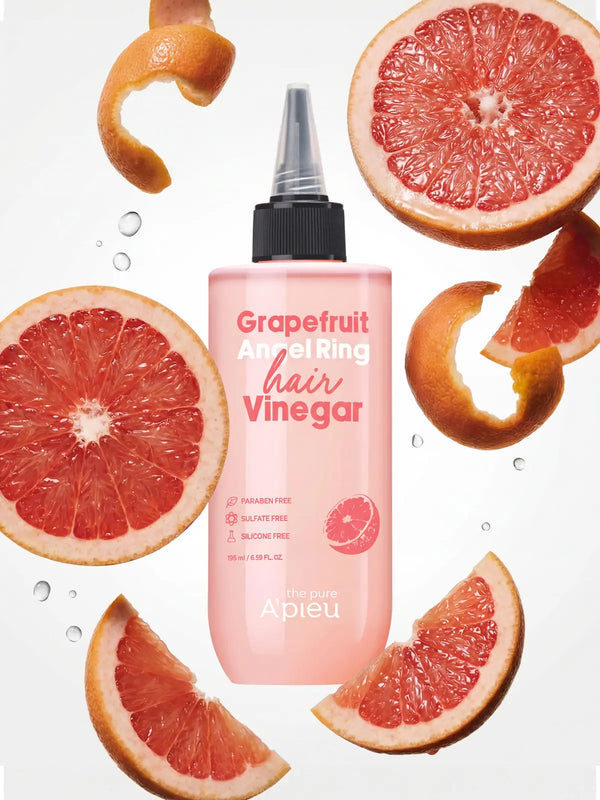 [Afew_ThePure] Apieu The Pure Red Grapefruit Angel Ring Hair Vinegar 195 ml / 어퓨 더퓨어 홍자몽 엔젤링 헤어식초 195 ml