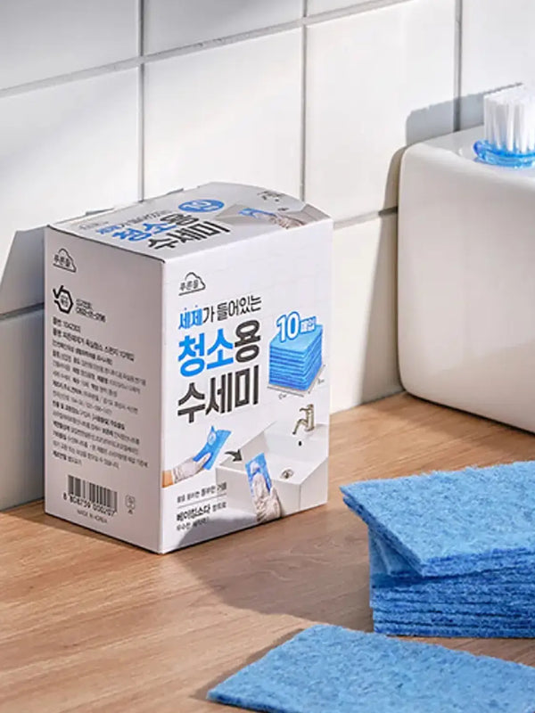 [DAISO] Bathroom Cleaning Sponges (10-pack) / 욕실 청소 스펀지 10개입