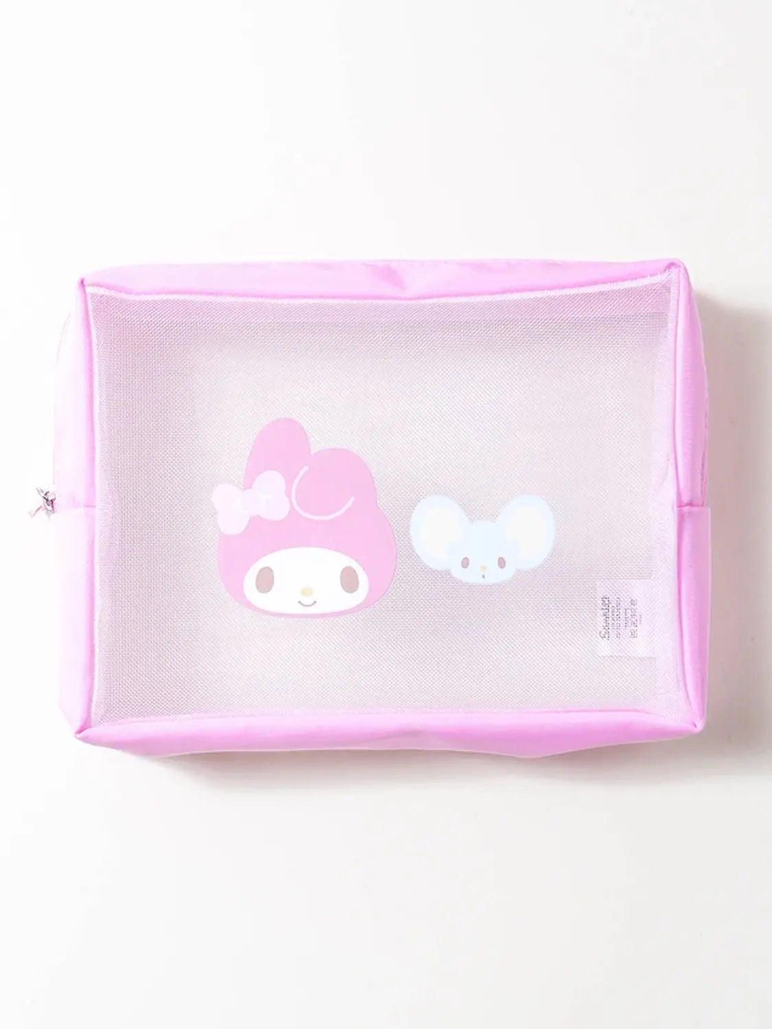 [DAISO] My Melody Large Square Mesh Pouch / 마이멜로디 사각 메쉬 파우치 대형