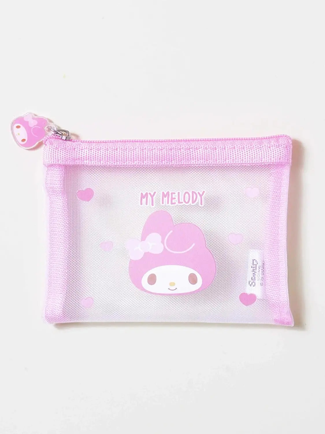 [DAISO] My Melody Flat Mesh Pouch (Small) / 마이멜로디 납작 메쉬 파우치 소형