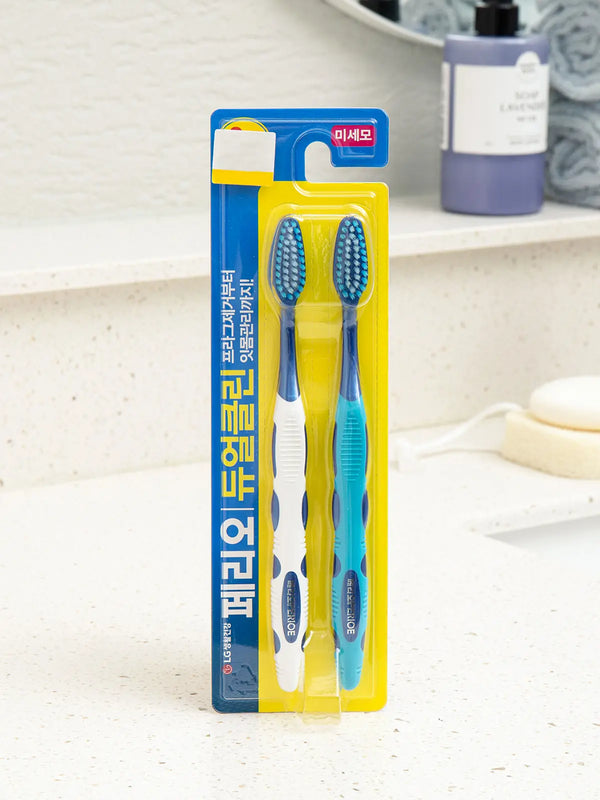 [DAISO] Perio Dual Clean Toothbrush 2-pack / 페리오 듀얼클린 칫솔 2개입