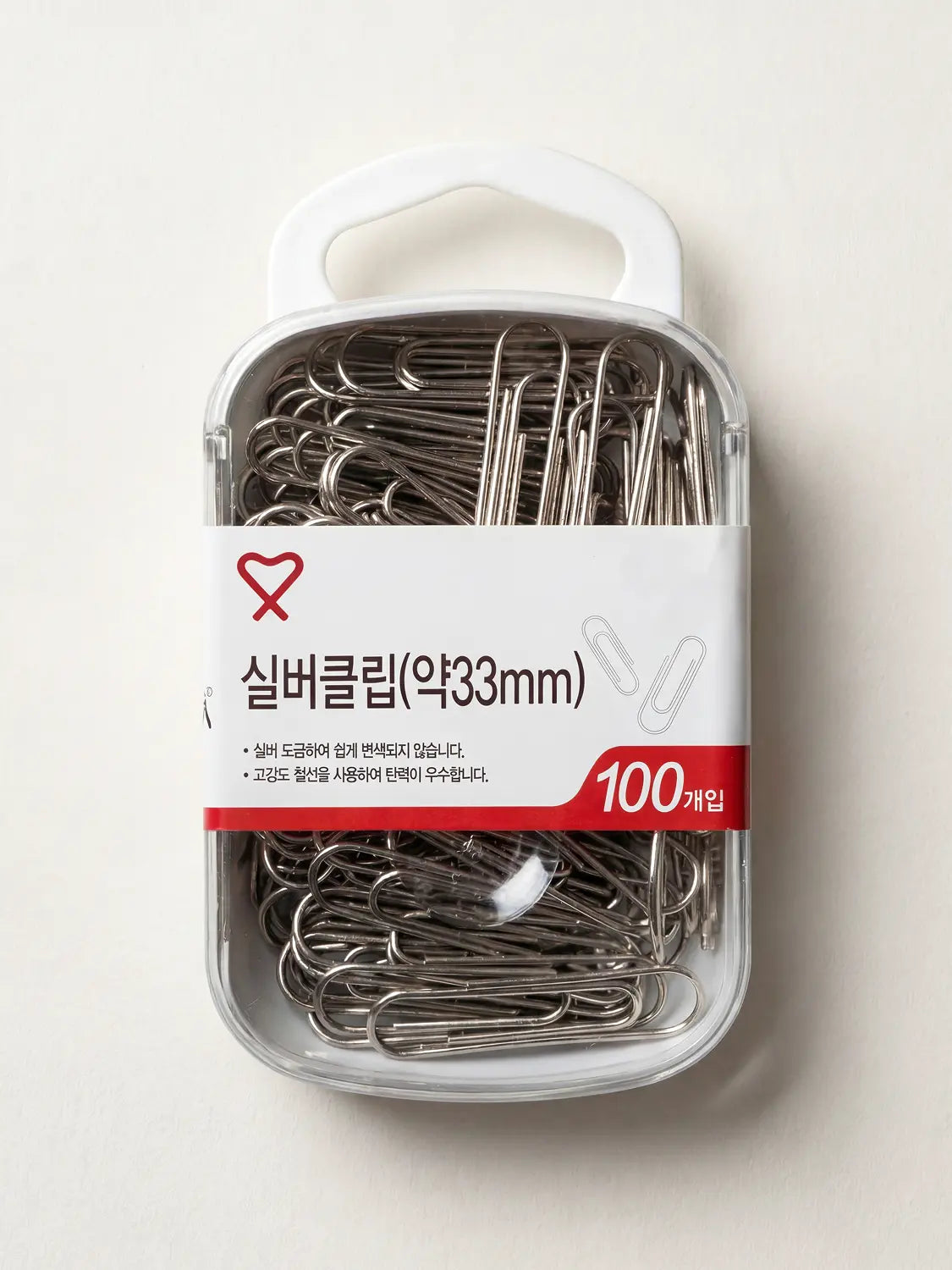 [DAISO] Silver Clips, 33mm, Pack of 100 / 실버클립 33mm 100개입