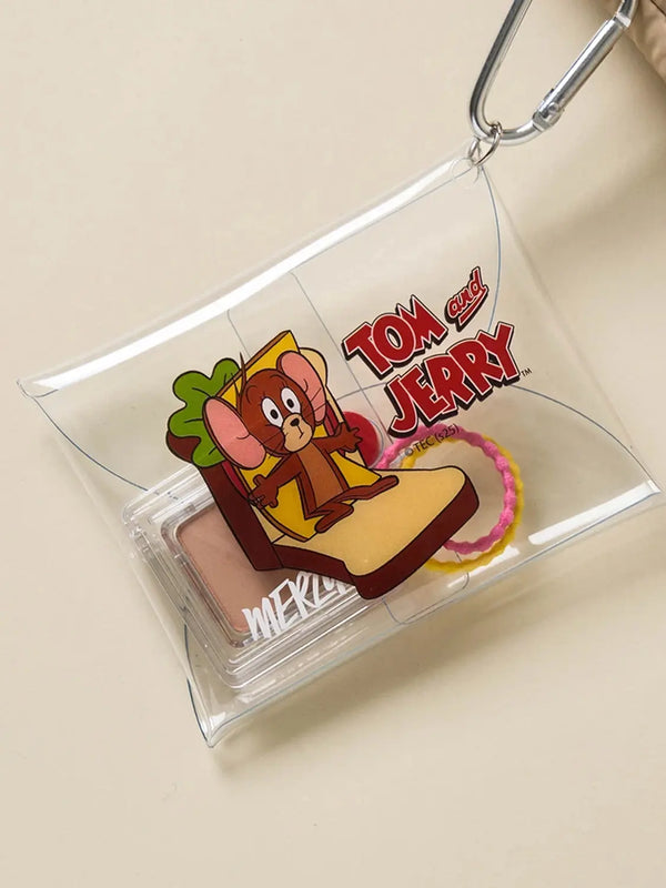 [DAISO] Tom and Jerry Carabiner Clear Pouch / 톰과제리 카라비너 투명 파우치