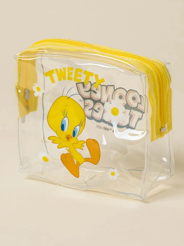[DAISO] Looney Tunes Small Transparent Pouch / 루니툰즈 투명 파우치 소형