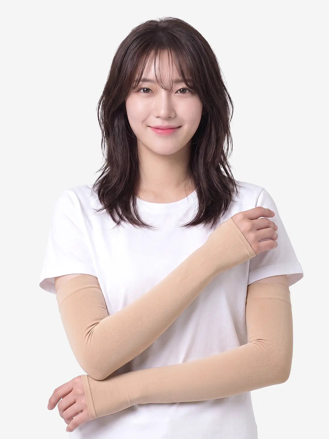 [Shine Star Stockings by Venus] Shinyoung by Venus UV Protection Arm Sleeves (2 Pairs, Hand Cover Type) / [UV 최대 99% 차단] 신영 by 비너스 자외선 차단 팔 토시 2개입 손등형