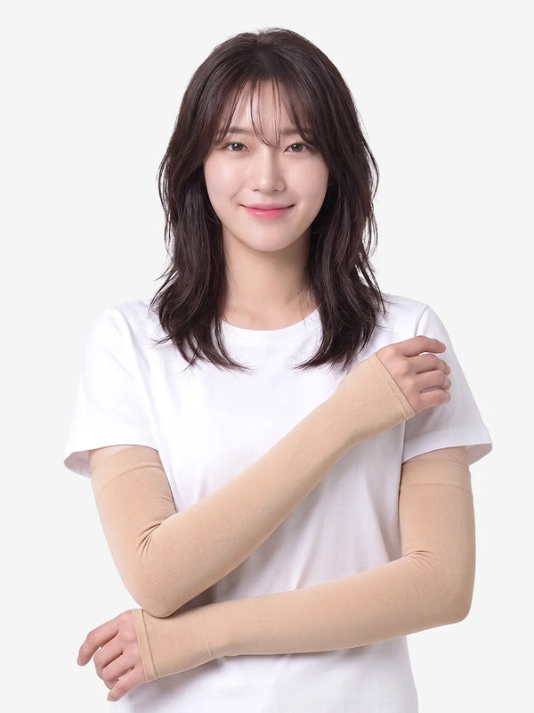 [Shine Star Stockings by Venus] Shinyoung by Venus UV Protection Arm Sleeves (2 Pairs, Hand Cover Type) / [UV 최대 99% 차단] 신영 by 비너스 자외선 차단 팔 토시 2개입 손등형