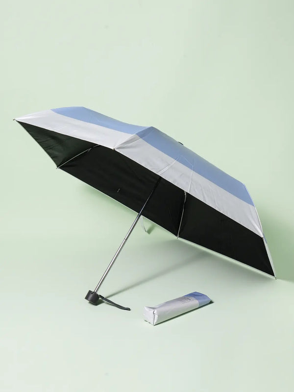 [DAISO] Two-Tone Trim 3-Section Folding Umbrella, 50cm (UV 99% Protection) / [UV 최대 99% 차단] 투톤 테두리 3단 우양산 50 cm