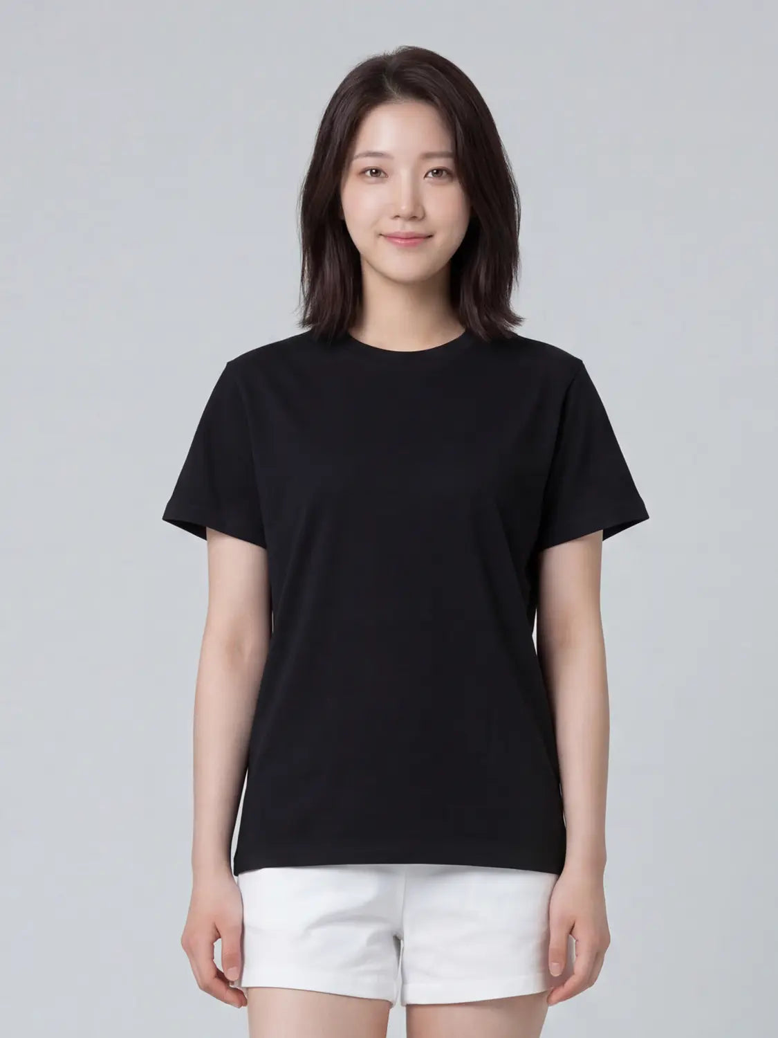 [DAISO] Easy Cool Cotton Regular Fit T-Shirt (XL) (Black) / 이지쿨코튼 레귤러핏 티셔츠(XL)(블랙)