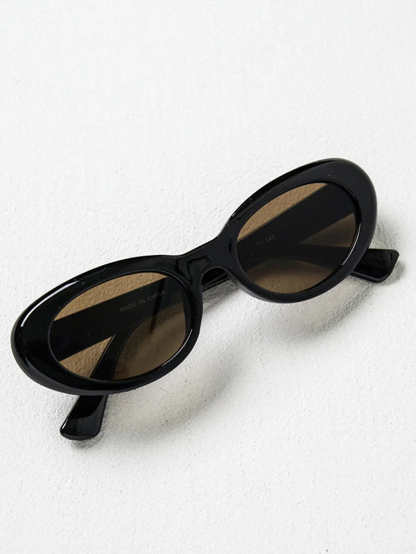 [DAISO] Oval Sunglasses - Brown / [UV 최대 99% 차단] 오벌 선글라스 브라운