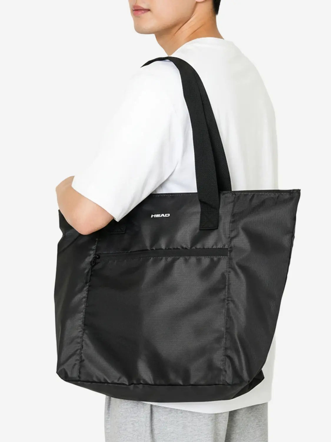 [Head] HEAD Foldable Front Pocket Tote Bag Charcoal / HEAD 접이식 앞포켓 토트백 차콜