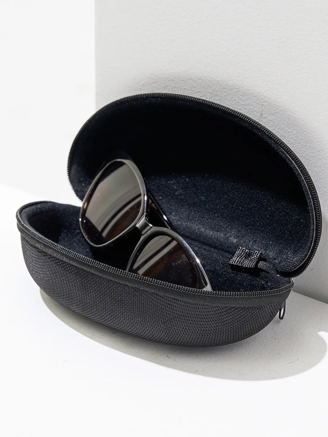 [DAISO] Zipper Hard Case Sunglasses Black / 지퍼 선글라스 하드 케이스 블랙