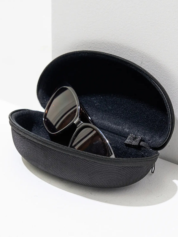 [DAISO] Zipper Hard Case Sunglasses Black / 지퍼 선글라스 하드 케이스 블랙