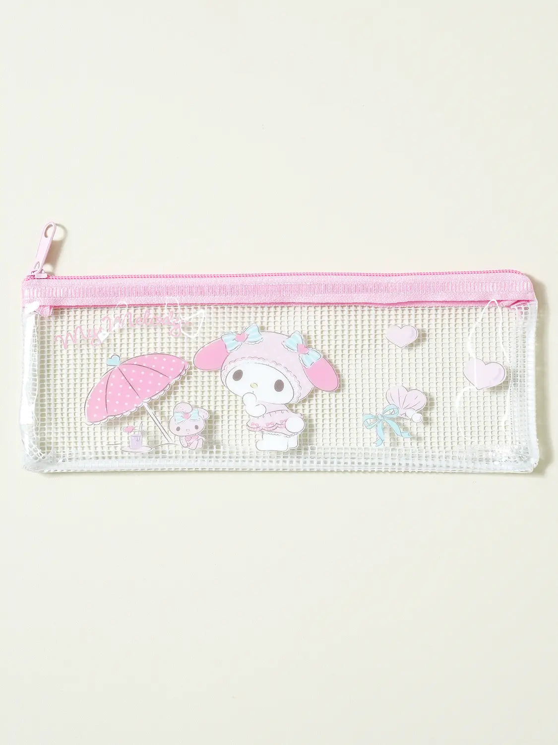 [DAISO] My Melody Flat Rectangular Pouch (Small, Summer) / 마이멜로디 납작 직사각 파우치 소형 썸머
