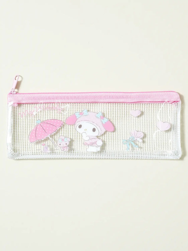 [DAISO] My Melody Flat Rectangular Pouch (Small, Summer) / 마이멜로디 납작 직사각 파우치 소형 썸머