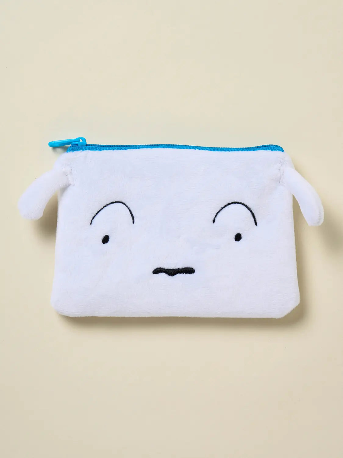 [DAISO] Crayon Shin-chan Flat Plush Pouch - Shiro / 짱구 납작 봉제 파우치 흰둥이