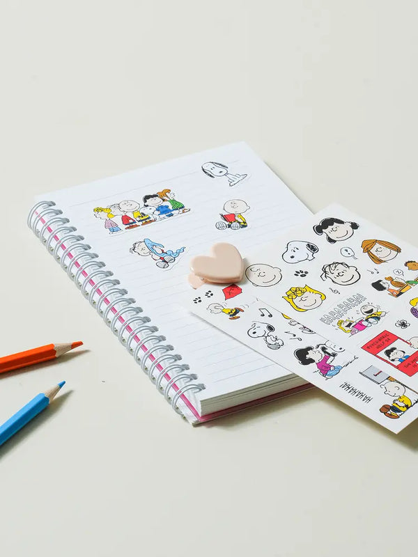 [DAISO] Peanuts Ufuji Stickers (3 Sheets) - Snoopy and Friends / 피너츠 유포지 스티커 3매입 스누피와 친구들