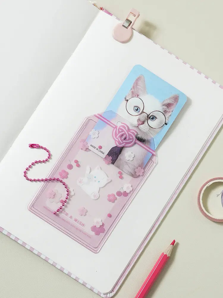 [DAISO] Cherry Blossom Charm Photocard Holder / 벚꽃 부적 포토 카드 케이스