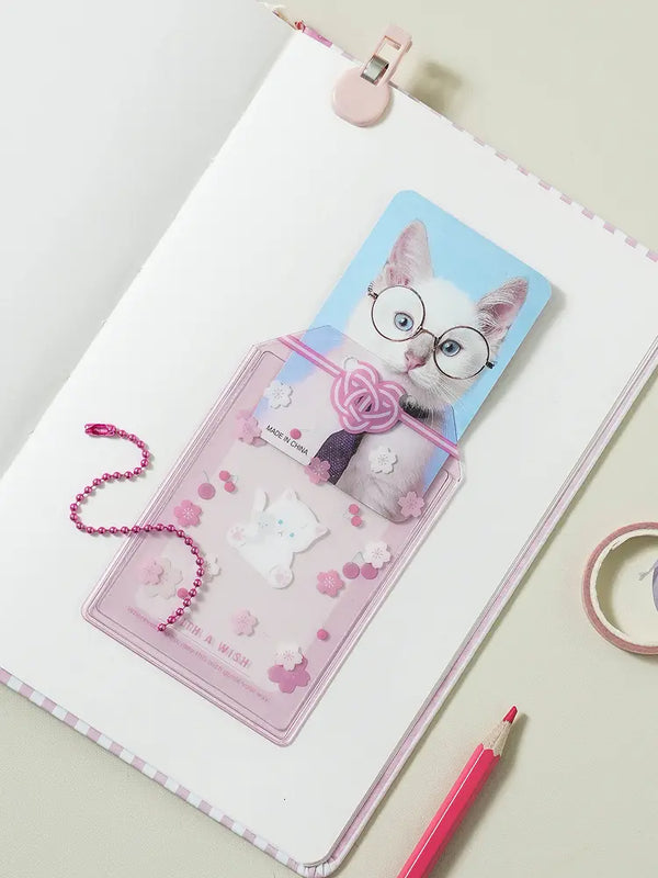 [DAISO] Cherry Blossom Charm Photocard Holder / 벚꽃 부적 포토 카드 케이스