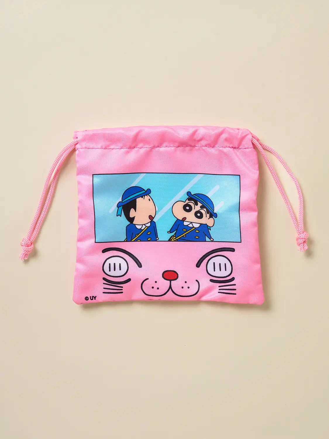 [DAISO] Crayon Shin-chan Printing String Pouch / 짱구 프린팅 스트링 파우치 버스