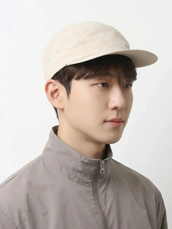[DAISO] Nylon Short Brimmed Camp Cap - Ivory / 나일론 짧은 챙 캠프캡 아이보리
