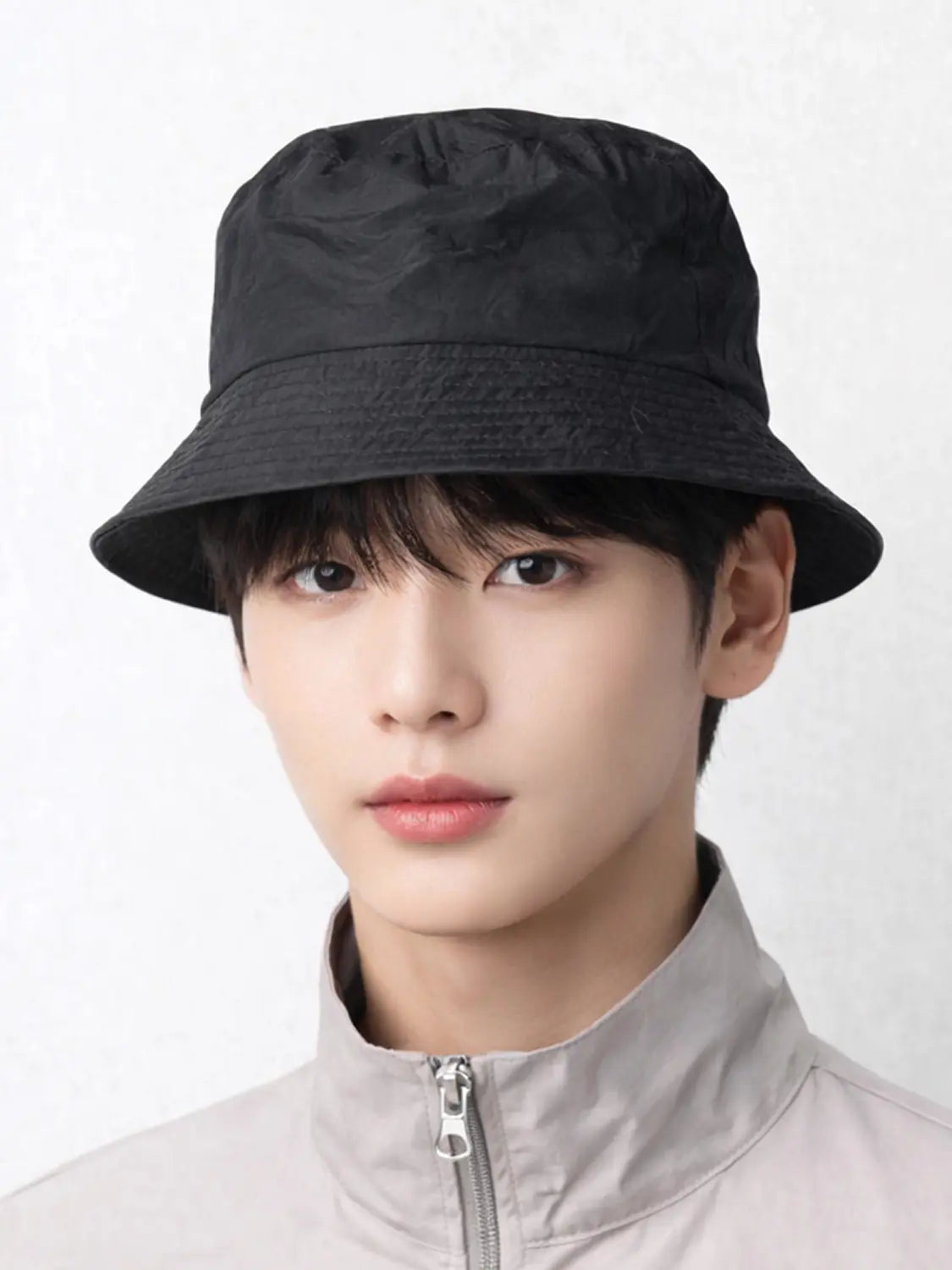 [DAISO] Nylon Lightweight Outdoor Bucket Hat Black / 나일론 경량 아웃도어 버킷햇 블랙