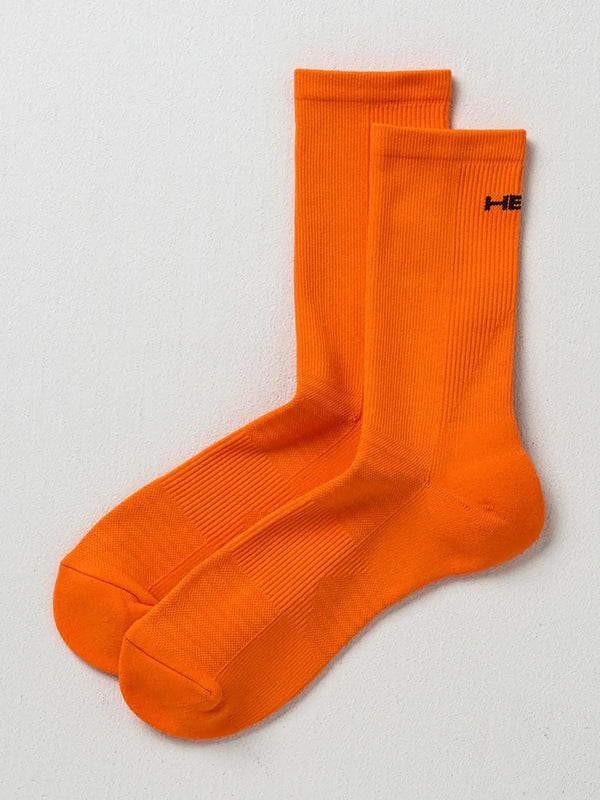 [Head] HEAD Crew Socks Neon Orange / HEAD 장목 양말 네온오렌지