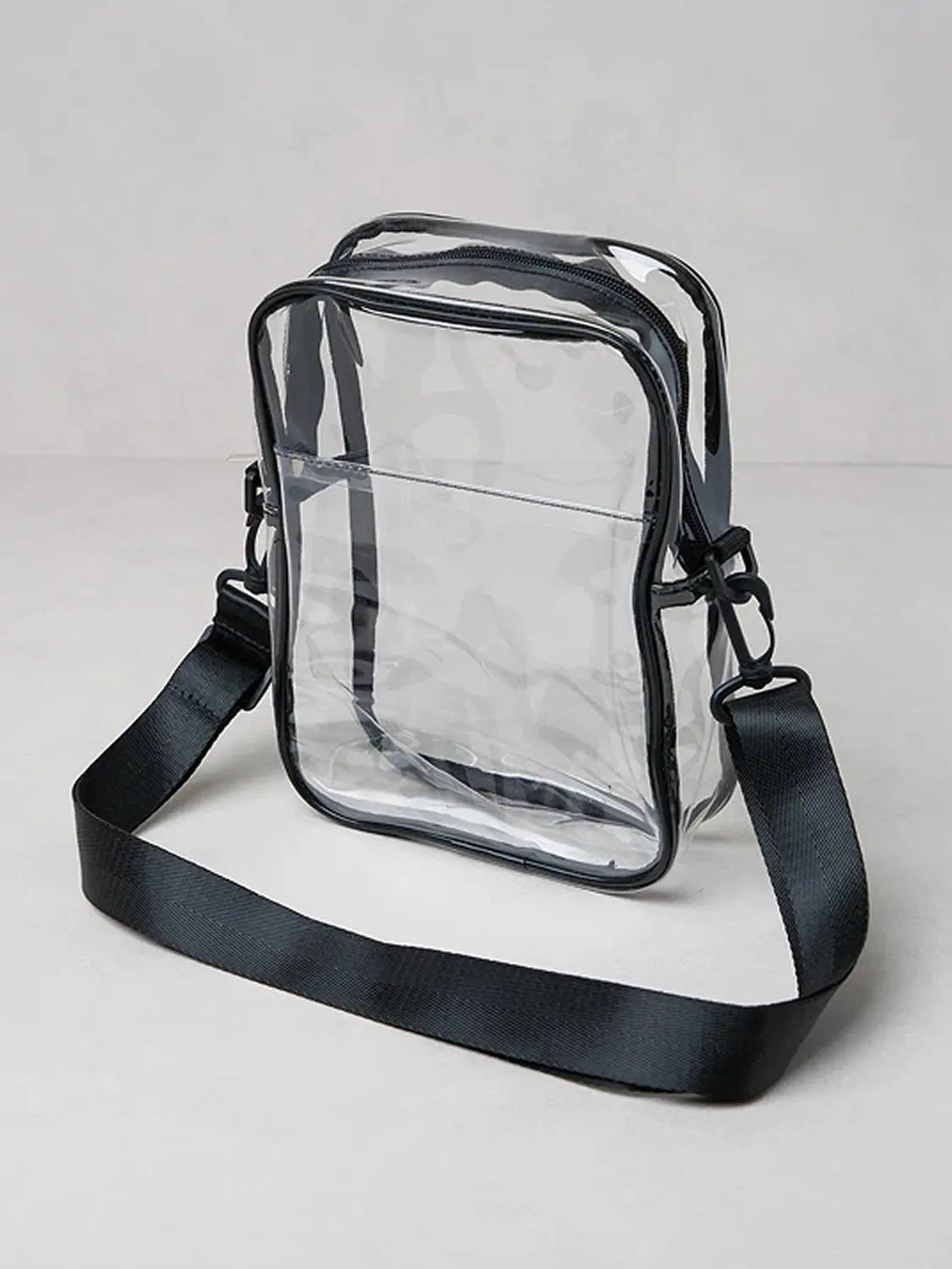 [DAISO] Basic Clear Crossbody Bag Black / 베이직 투명 크로스백 블랙