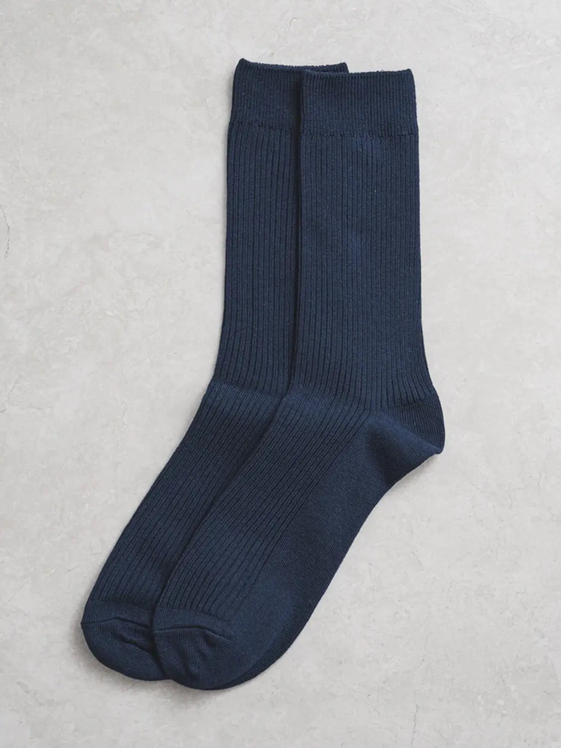 [Monput] Monfoot Men's Ribbed Long Socks Navy / 몬풋 남성 골지 장목 양말 네이비