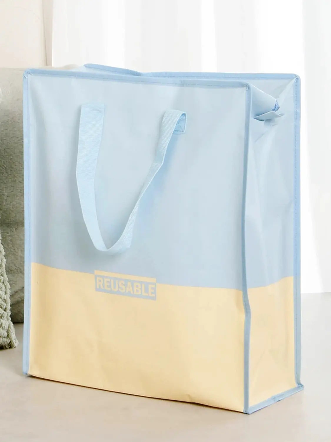 [DAISO] Simple Vertical Zippered Tapoulin Bag / 심플 세로 지퍼형 타포린백