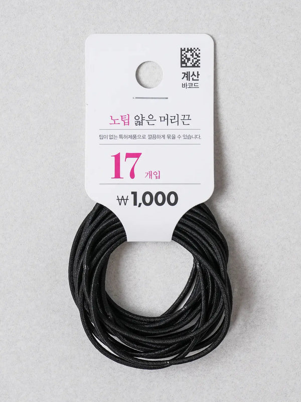 [DAISO] No-Tip Hair Thin Elastic Bands (17 Pieces) / 노팁 헤어 얇은 고무줄 17개입
