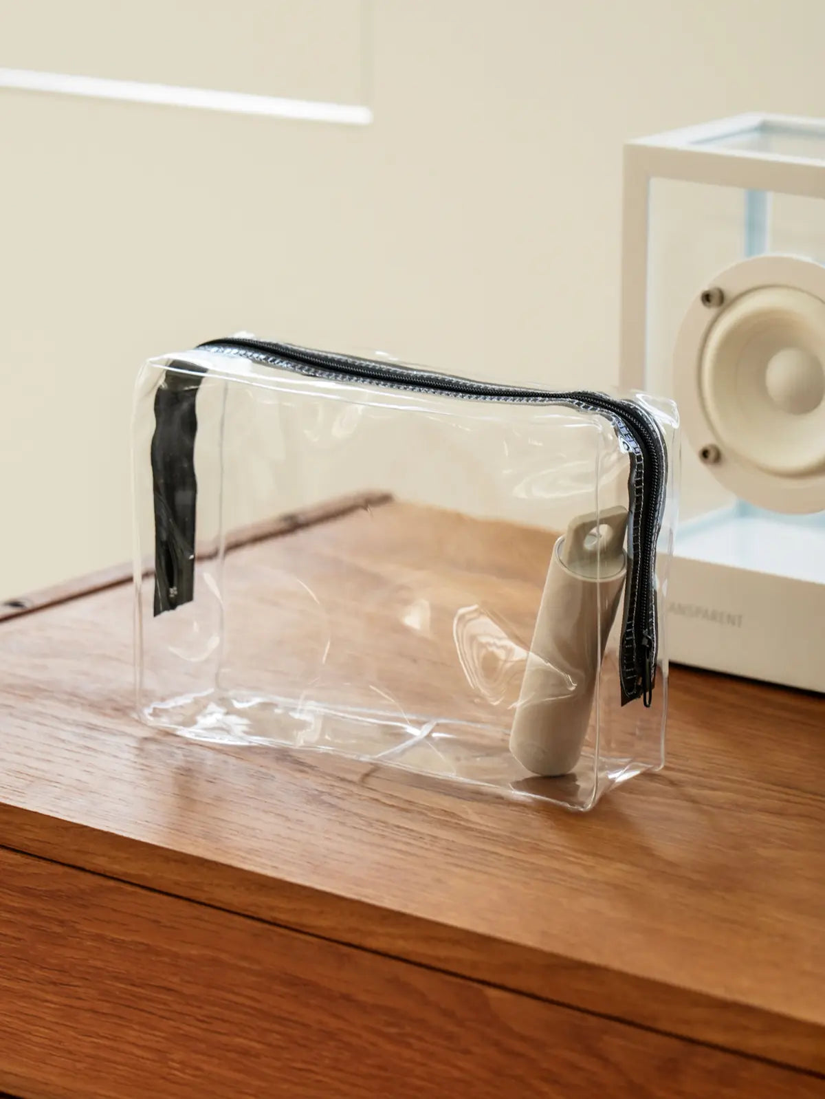 [DAISO] Clear Pouch Black / 클리어 파우치 블랙